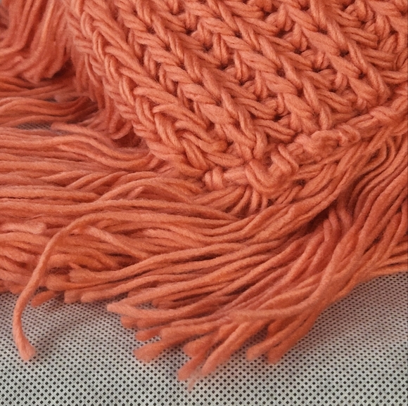 Le Luxe Acrylic Knit Infinity Scarf with Fringe Lightweight Yet Warm Scarf - Picture 8 of 8